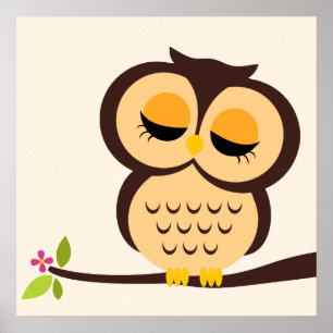 Dessin de hibou pour la décoration murale des enfa