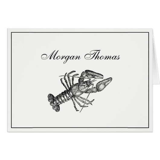 Dessin de homard vintage no 1 (Devant Horizontal)