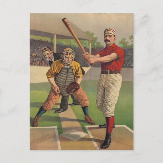 Dessin de la carte de base-ball vintage (Devant)