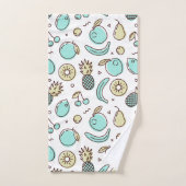 Dessin de la ligne d'été du Motif de fruits mignon (Serviette à main)
