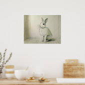 Dessin de lapin d'animal - Impression d'art (Cuisine)