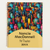 Dessin de l'enseignant en art coloré Crayon Motif  (Devant)