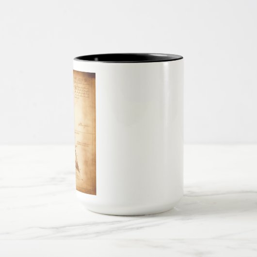 Dessin de Leonardo da Vinci de Rocket Coffee Mug (Centre)