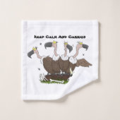 Dessin de l'humour vautours drôle (Gant de toilette)