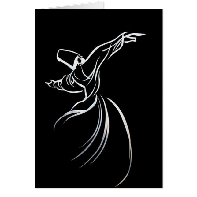 Dessin De Ligne Dervish Style De Calligraphe En Bl (Devant)