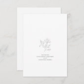 Dessin de ligne minimal Enregistrer la carte de da (Devant / Derrière)