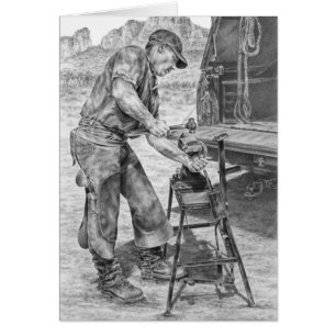 Dessin de maréchal-ferrant/forgeron par le cygne