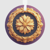 Dessin de médaillon floral orné d'or (dos)
