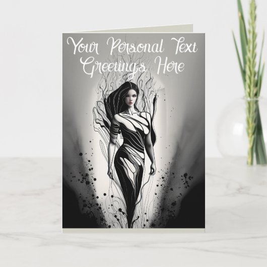 Dessin de modèle beau personnalisable à l'encre de (Devant)