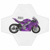Dessin de moto de sport violet (Plat)
