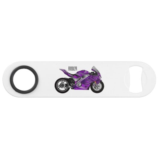 Dessin de moto de sport violet (Devant (Horizontal))