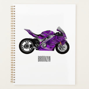 Dessin de moto de sport violet