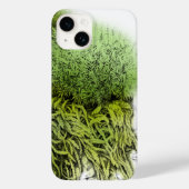 Dessin de mousse avec coque iphone vert superposé (Verso)