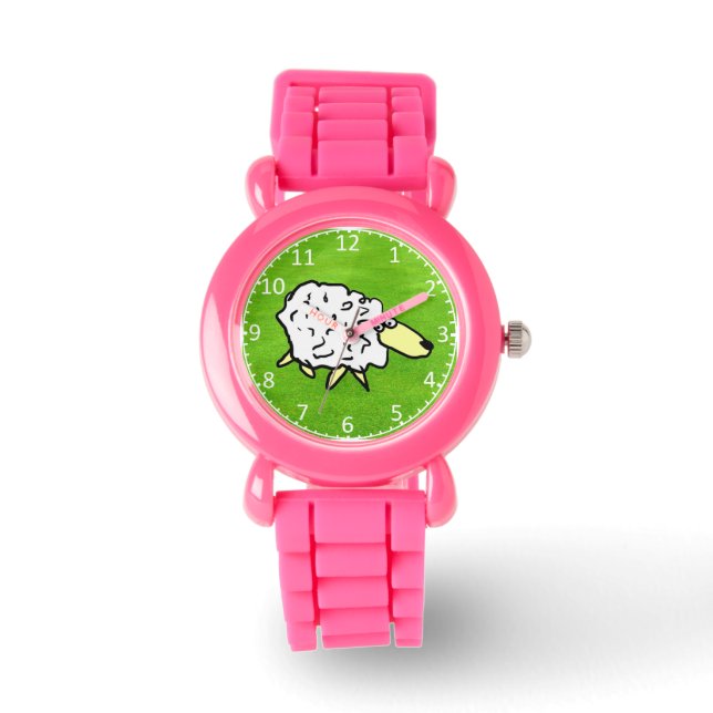 Dessin de mouton sur une montre pour enfants (Recto)
