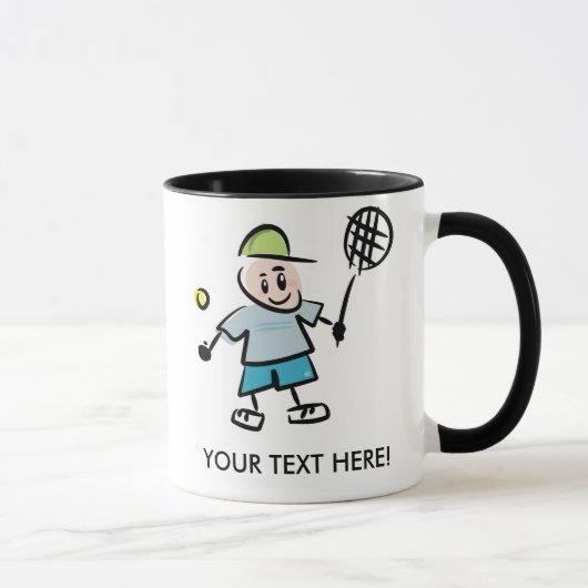 Dessin de Mug de Tennis Personnalisé (Droite)