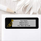 Dessin de musique de trompette Étiquette (En situation)