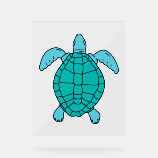 Dessin de natation de la tortue de mer (Recto)