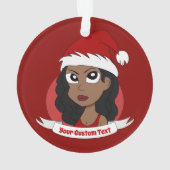 Dessin de Noël de la jeune femme (dos)