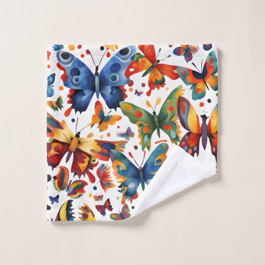 Dessin de papillon coloré (Gant de toilette)