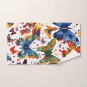 Dessin de papillon coloré (Serviette à main)