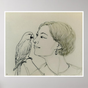 Dessin de perroquet - Impression d'art
