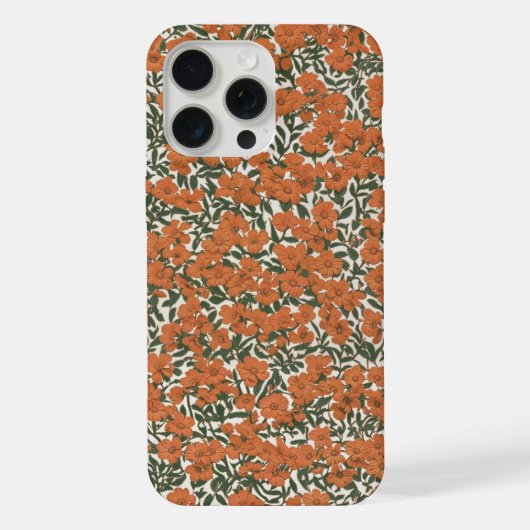 dessin de petites fleurs orange (Verso)