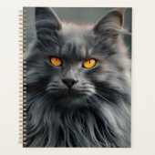 Dessin de portrait de chat majestueux à poils long (Devant)