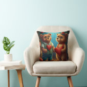 Dessin de Saint Valentin sur l'ours coussin (Chaise)