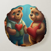 Dessin de Saint Valentin sur l'ours coussin (Dos)