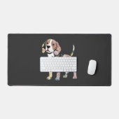 Dessin de silhouette de Beagle fleuri (Clavier et souris)