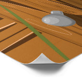 Dessin de Singapour sur affiche de voyage. (Coin)