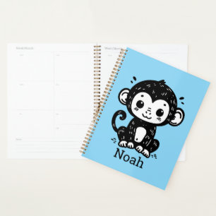 Dessin de Singe Bébé mignon - Kawaii Nursery Art