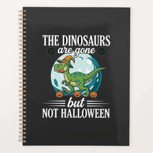 Dessin de sorcière d'Halloween de dinosaure drôle (Devant)