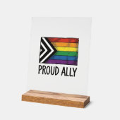 Dessin de T-Shirt Vectoriel Drapeau de Fierté Alli (Angle)