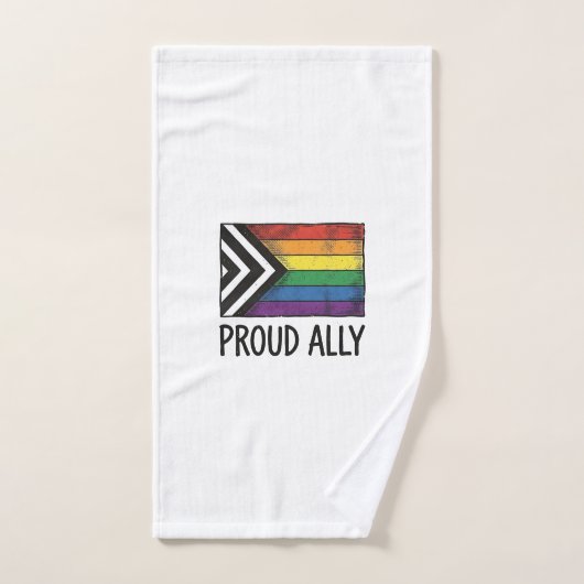 Dessin de T-Shirt Vectoriel Drapeau de Fierté Alli (Serviette à main)