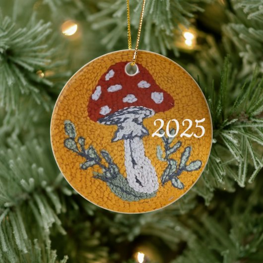 dessin de tapis crocheté ornement champignon (Arbre)