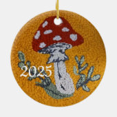 dessin de tapis crocheté ornement champignon (Dos)