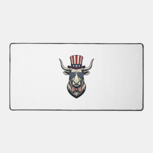Dessin de taureau patriotique Gravure vintage Amer
