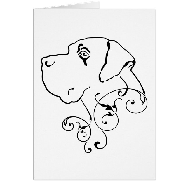 Dessin de tête de Dogue Allemand (Devant)