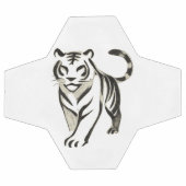Dessin de tigre à pied - Design d'encre sur (Plat)
