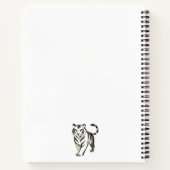 Dessin de tigre de marche - Design de Carnet d'enc (Dos)