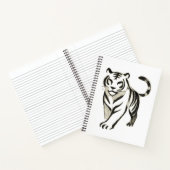 Dessin de tigre de marche - Design de Carnet d'enc (Intérieur)