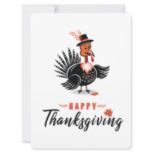Dessin de Turquie avec carte de Bon thanksgiving C