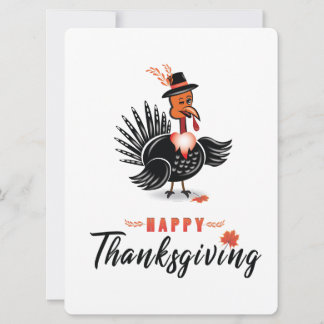 Dessin de Turquie avec carte de Bon thanksgiving C