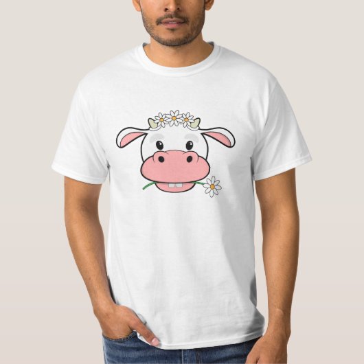 Dessin de vache | T-shirt animal de ferme mignon (Devant)