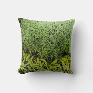 Dessin de vert de mousse avec le coussin d'art de