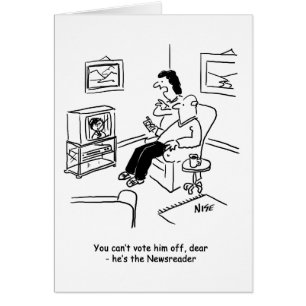 Dessin de vote à la télévision.