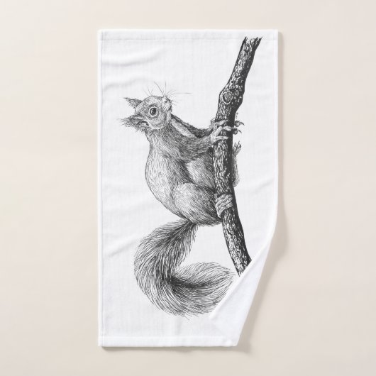 Dessin d'écureuil (Serviette à main)