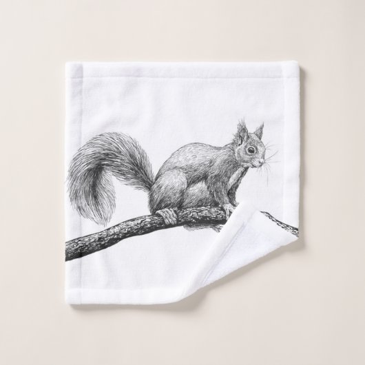 Dessin d'écureuil (Gant de toilette)