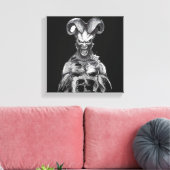 Dessin démon sur toile noire (Insitu(Salon))